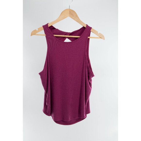 Lululemon Modal Silk Twist-Back Yoga Tank Top Magenta Purple |12 - Picture 3 of 7